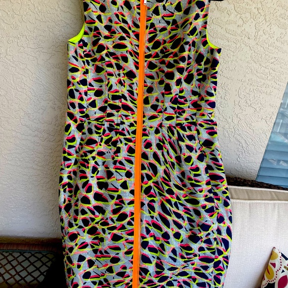 Ellie Tahari Black with Fluorescent Accent Colors - Picture 3 of 6